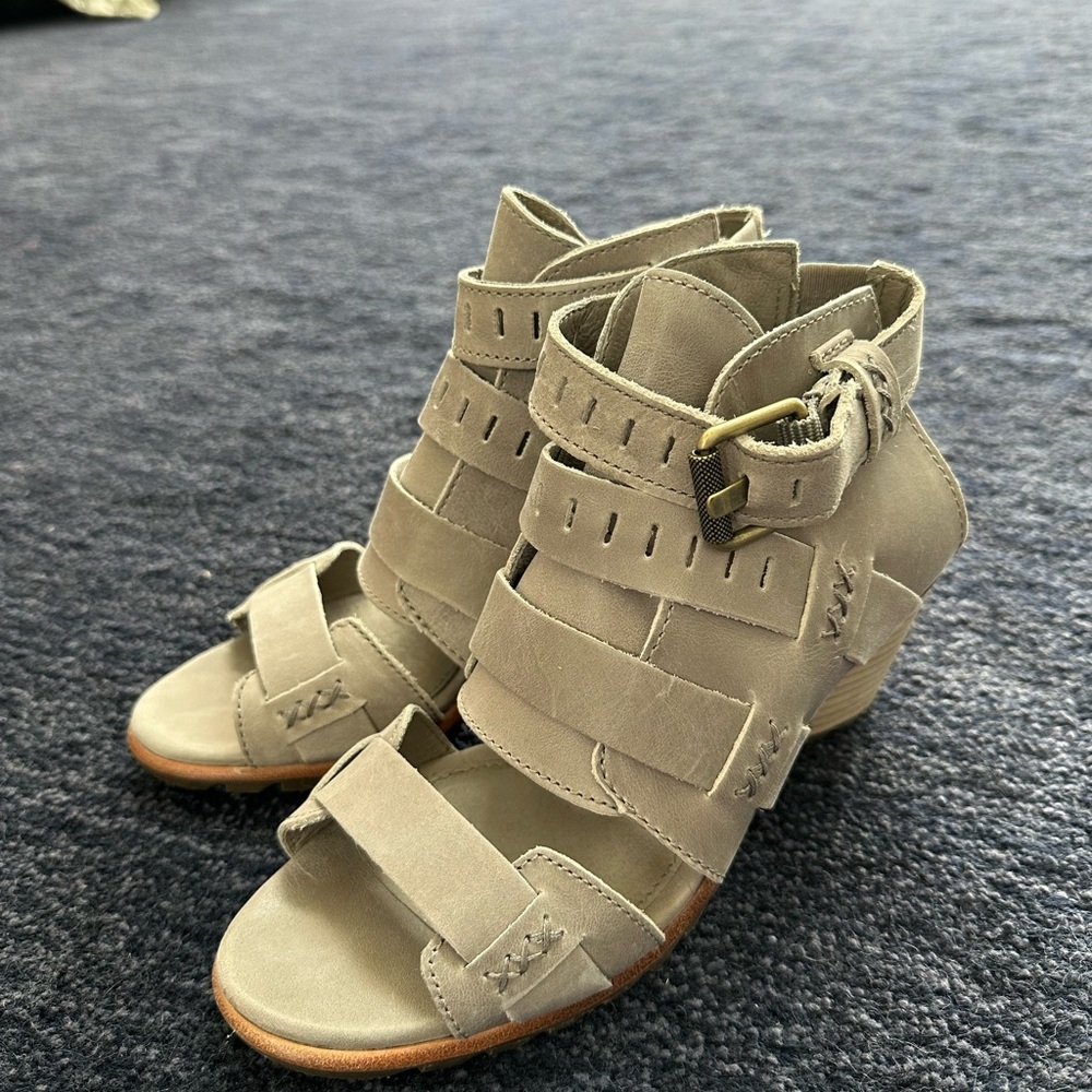 Sorel Grey Nadia Sandals